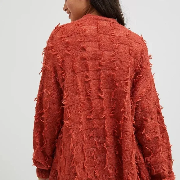 Maeve by Anthropologie Janis Fringed Checkered Cardigan - Picture 2 of 7